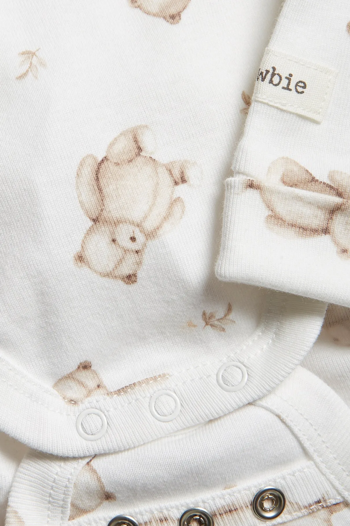 Baby white teddy bodysuit