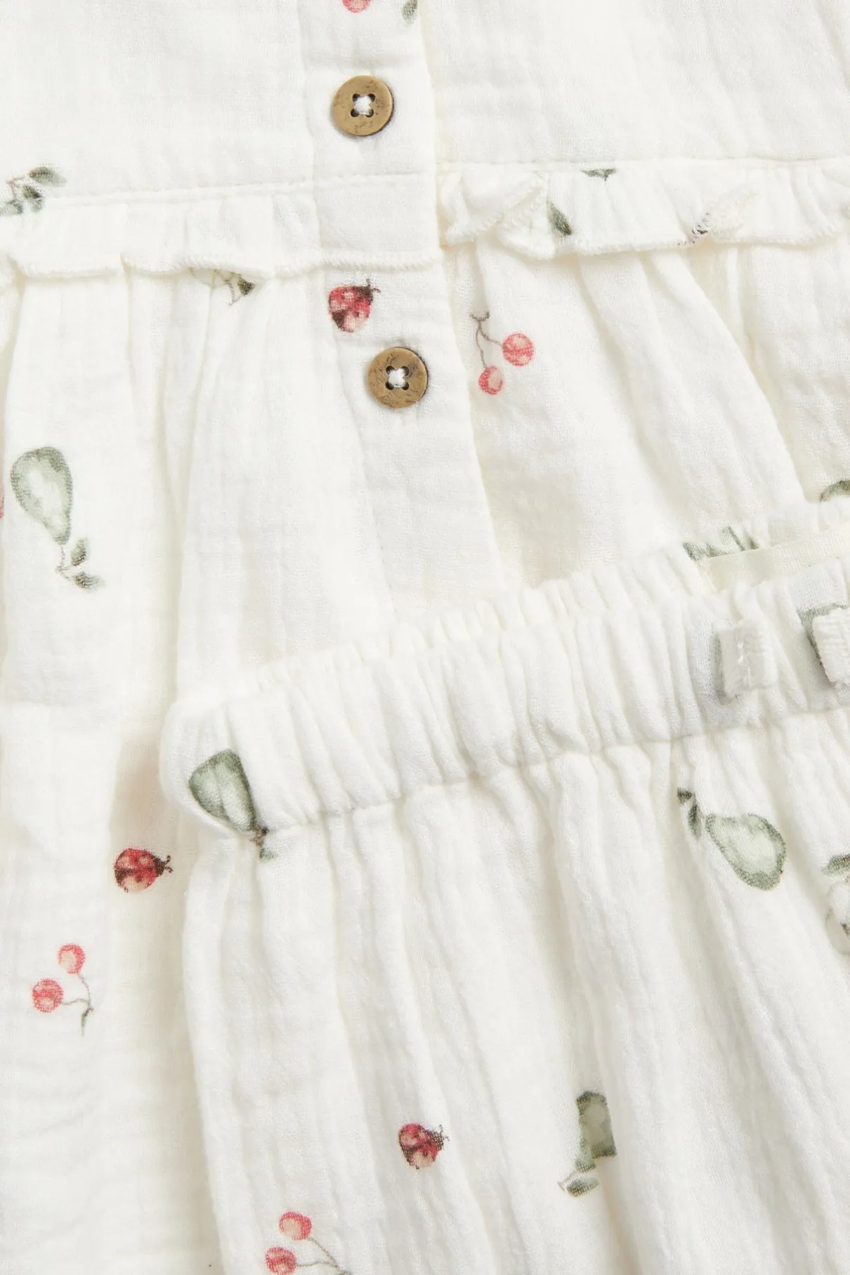 Baby white two-piece muslin set