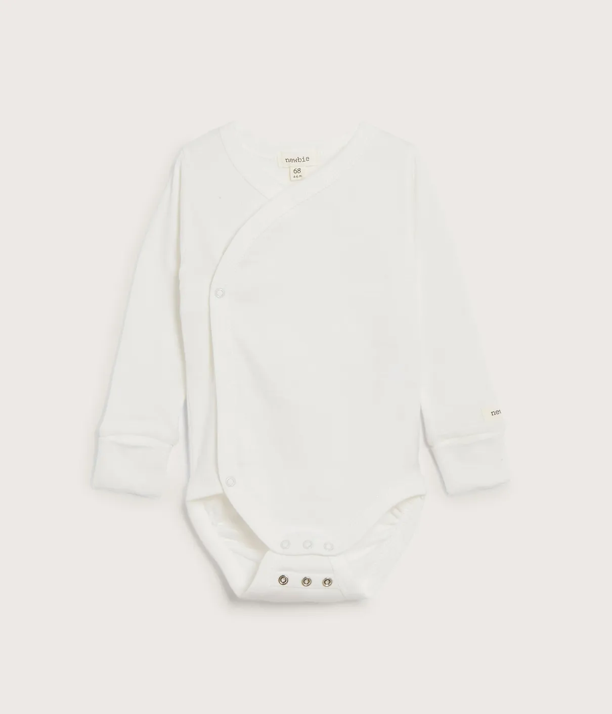 Baby white wrap bodysuit