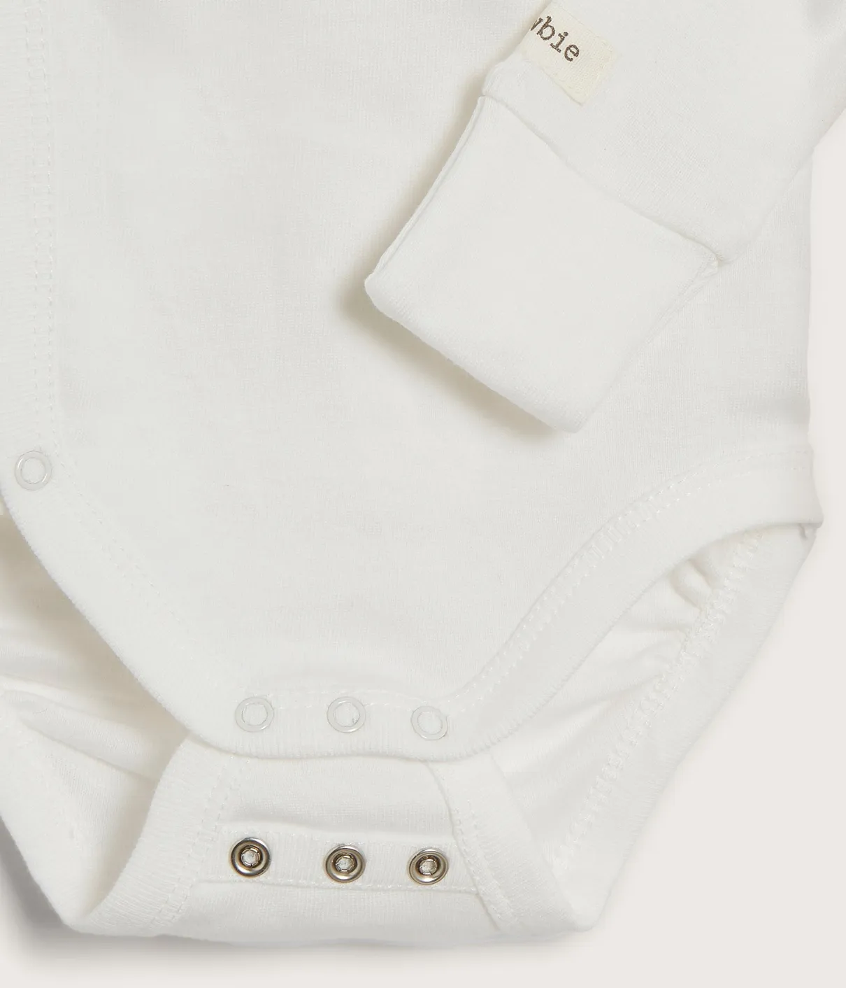 Baby white wrap bodysuit