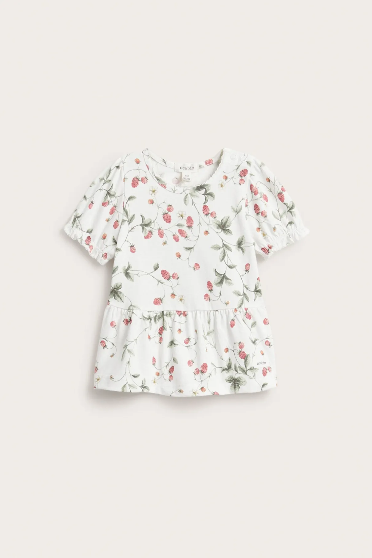 Baby wild strawberry peplum top