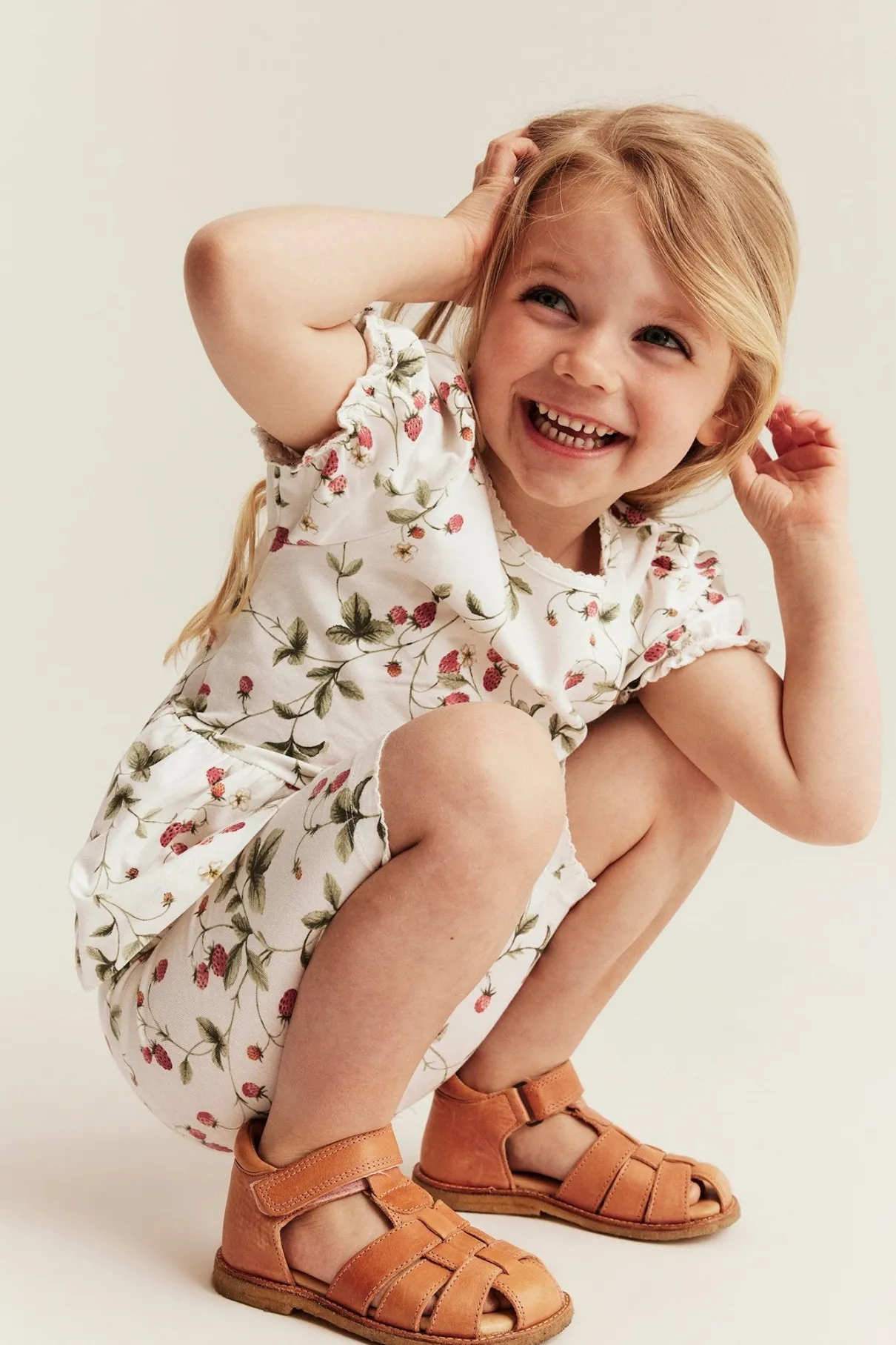 Baby wild strawberry peplum top