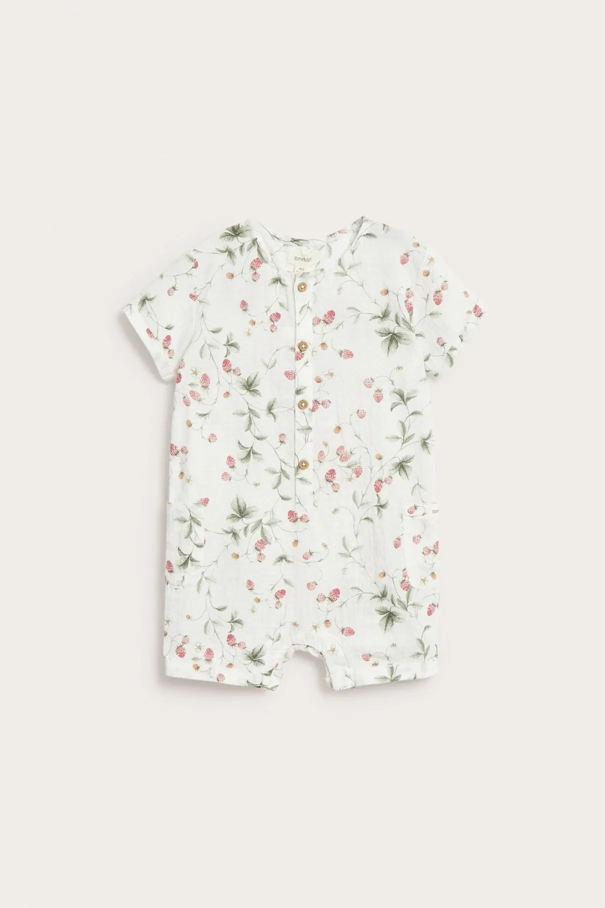 Baby wild strawberry print romper