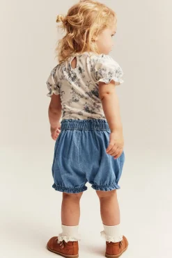Baby woven denim shorts