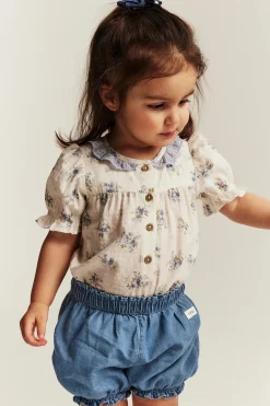Baby woven denim shorts
