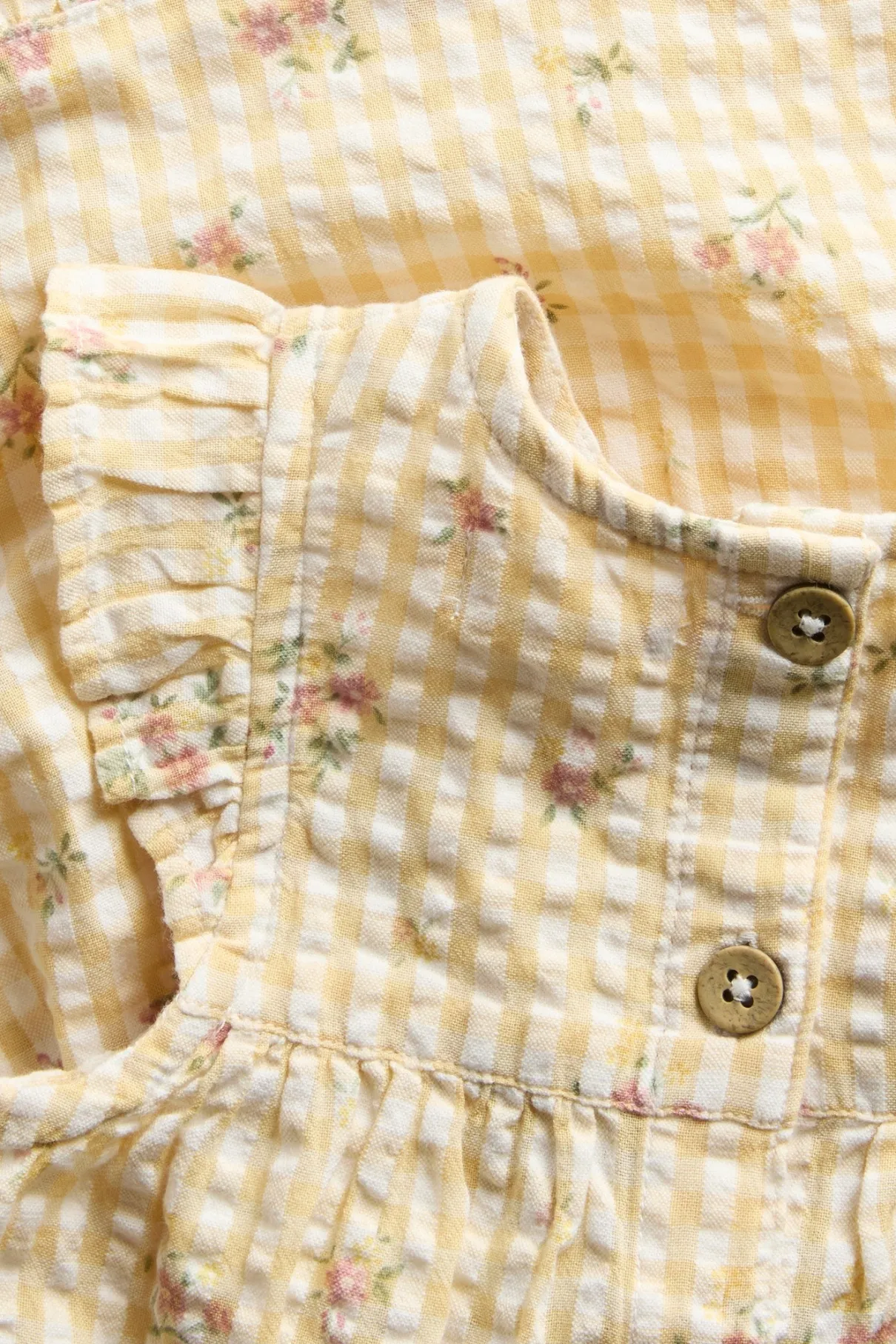 Baby yellow checked dress