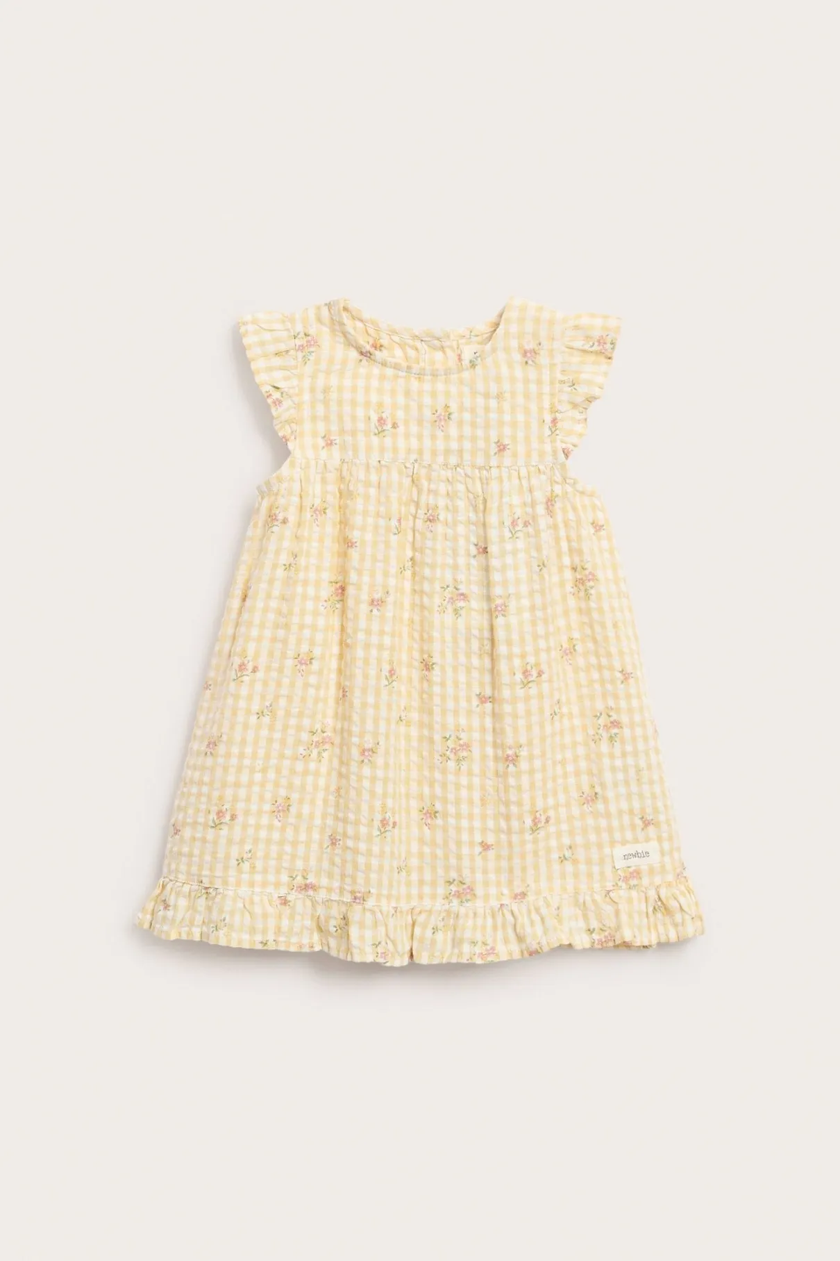 Baby yellow checked dress