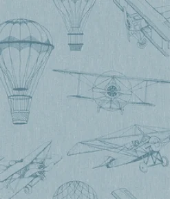 Bon Voyage blue wallpaper