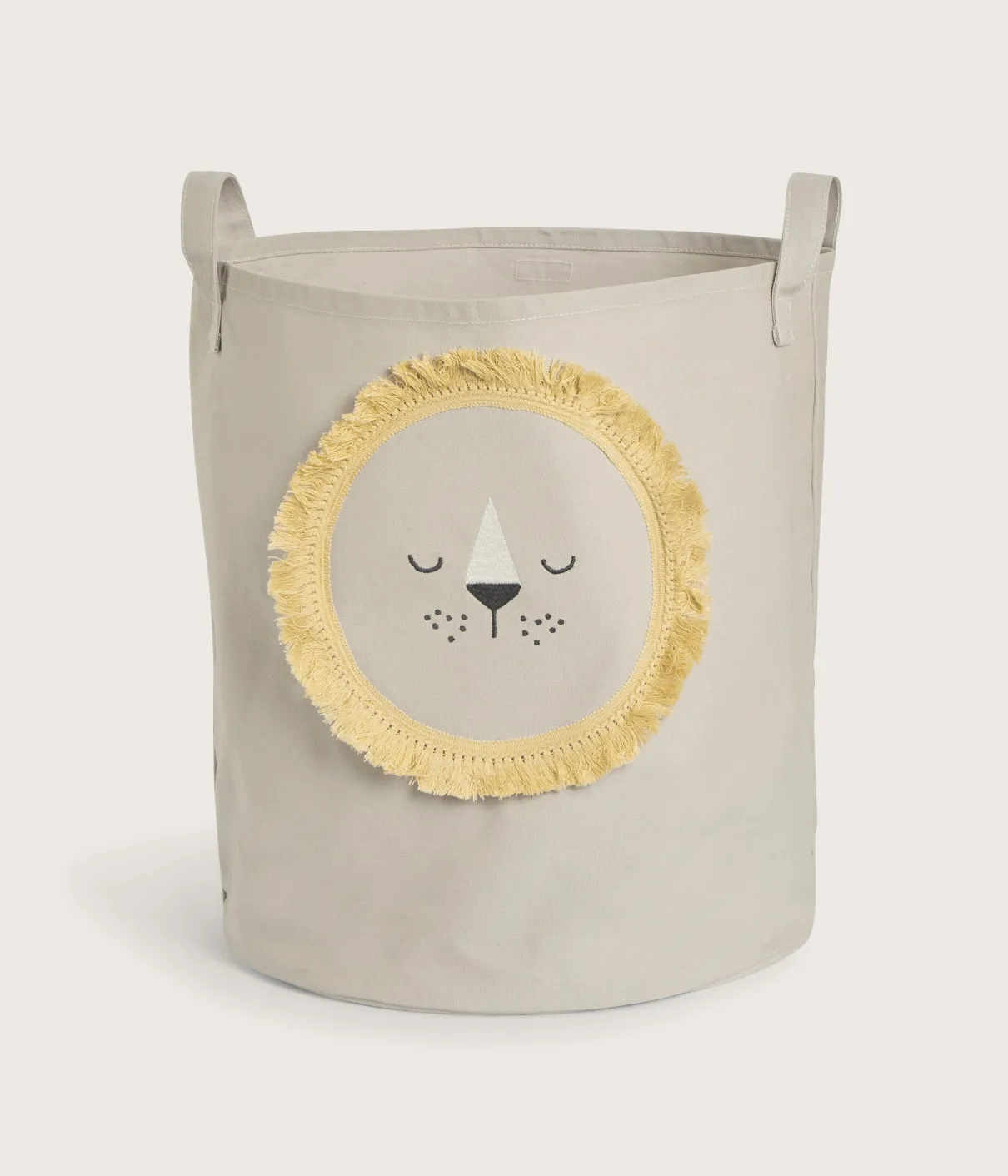 Canvas basket with animal face