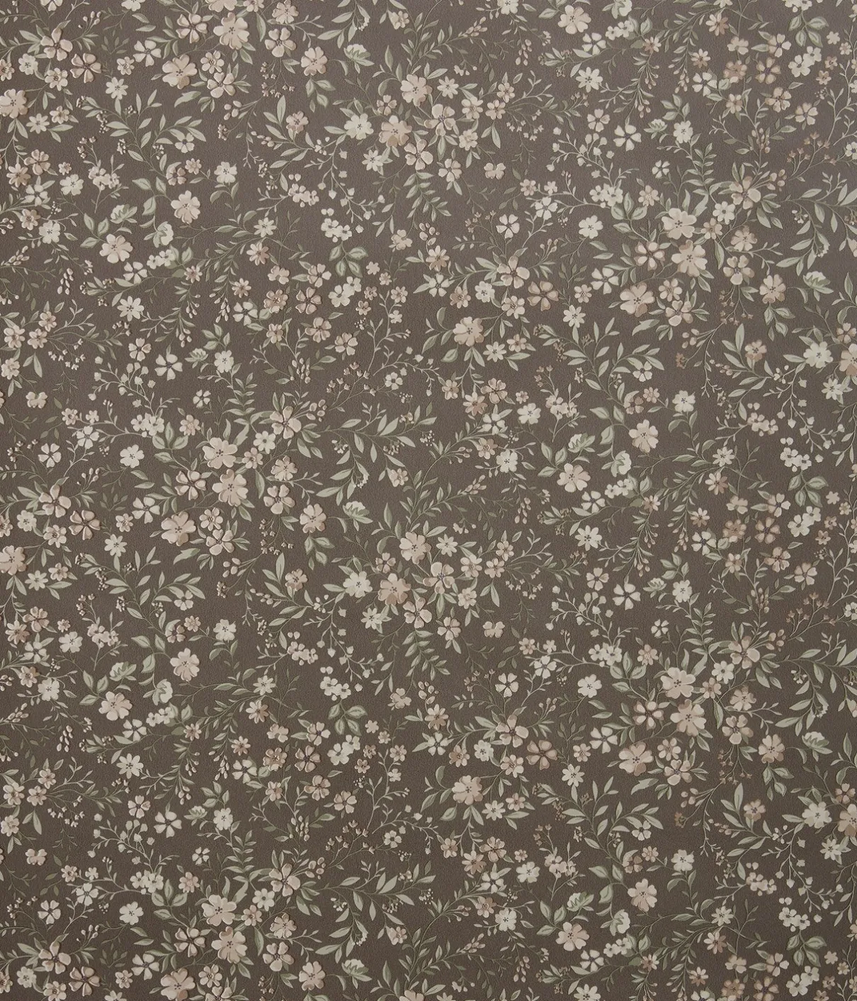 Florence brown floral wallpaper