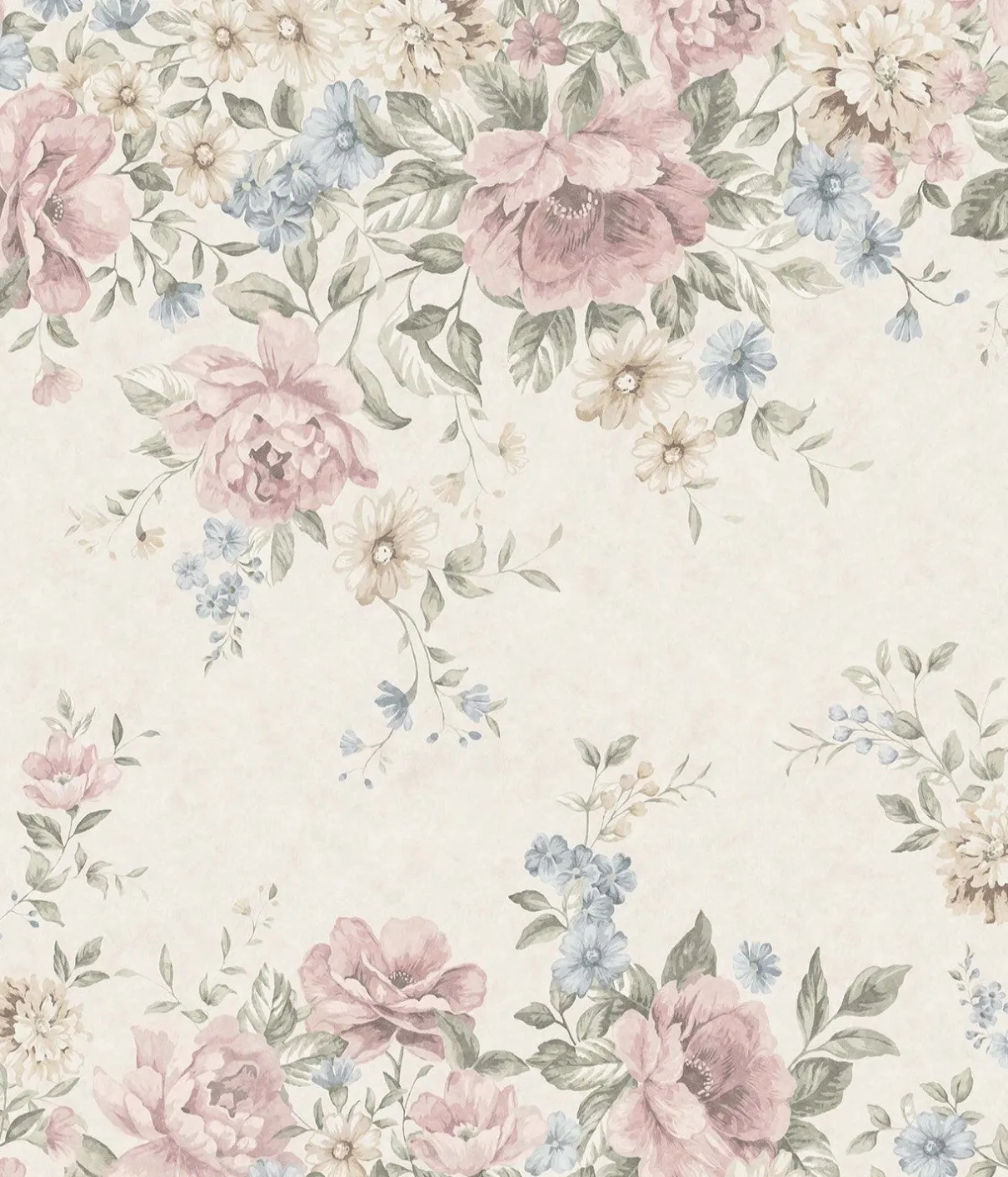 Flower Garden Mural beige wallpaper