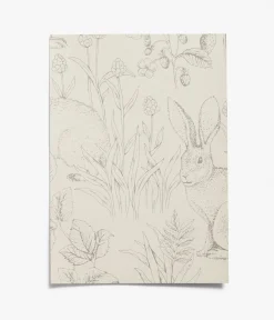 Forest Friends beige wallpaper sample