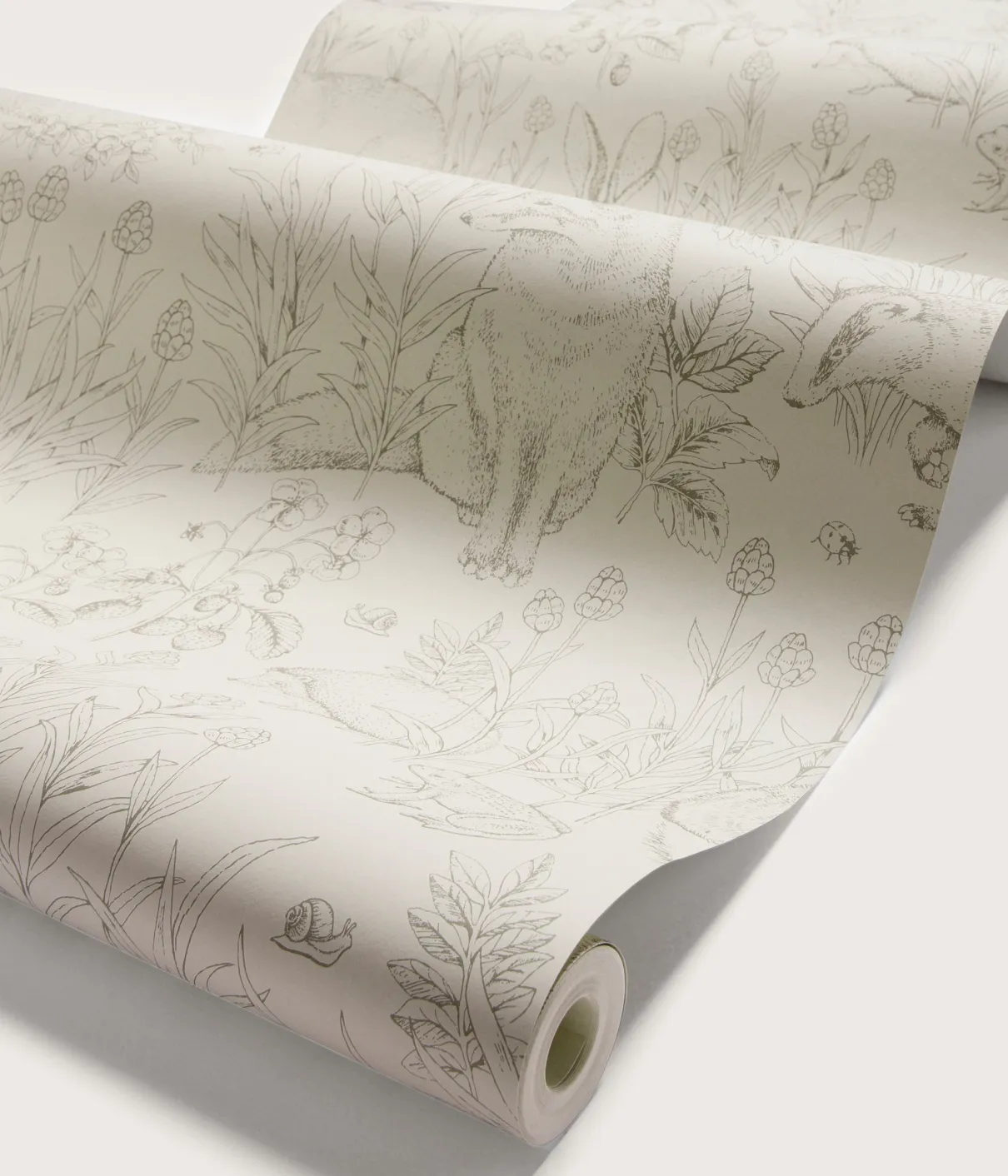 Forest Friends beige wallpaper
