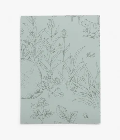 Forest Friends green wallpaper sample