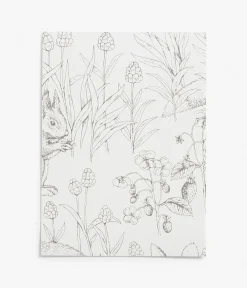 Forest Friends white wallpaper sample