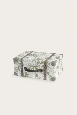 Green jungle patterned cardboard bag