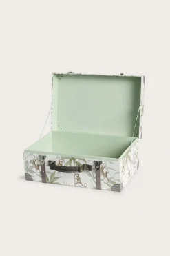 Green jungle patterned cardboard bag