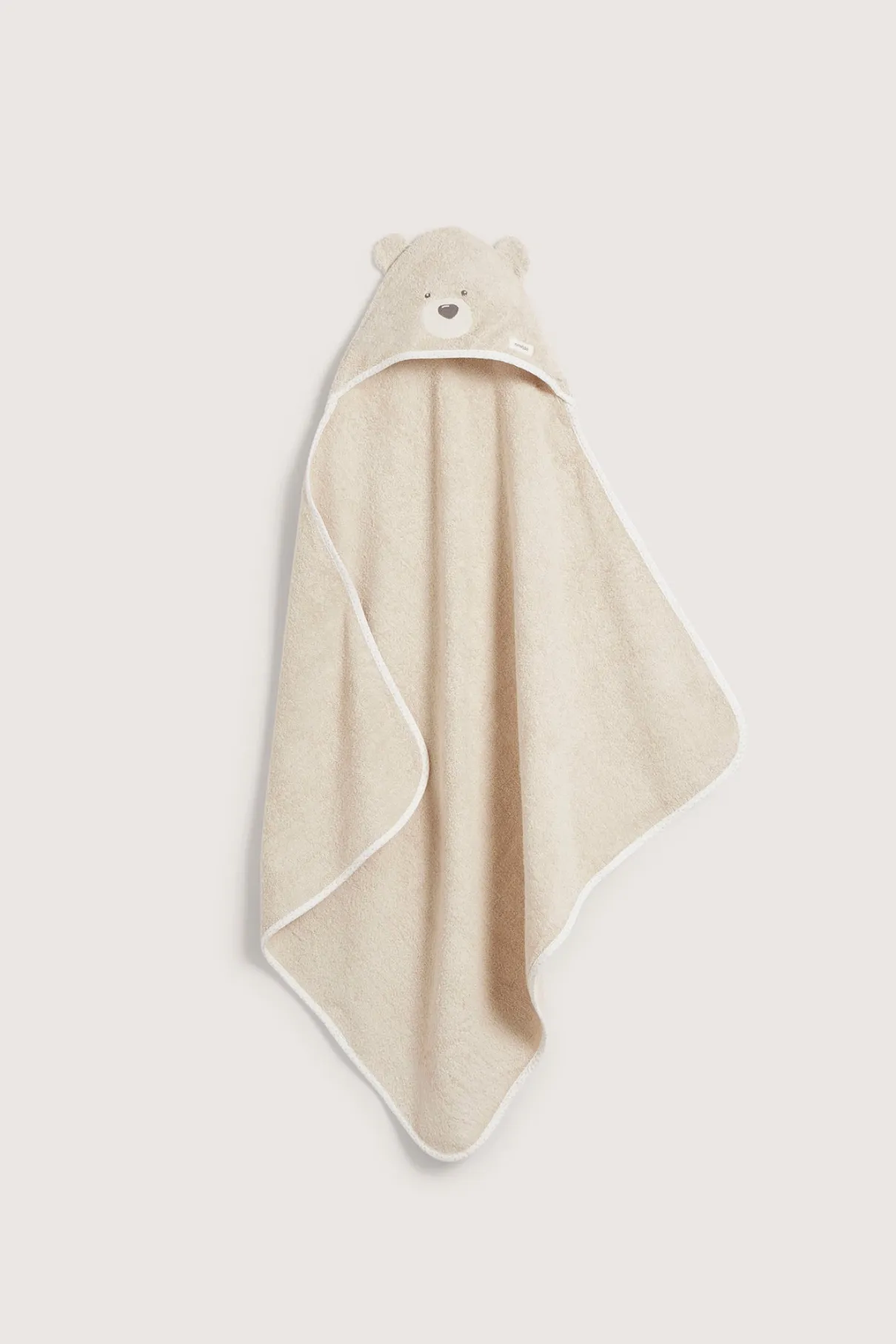 Hooded terry teddy bear bath towel