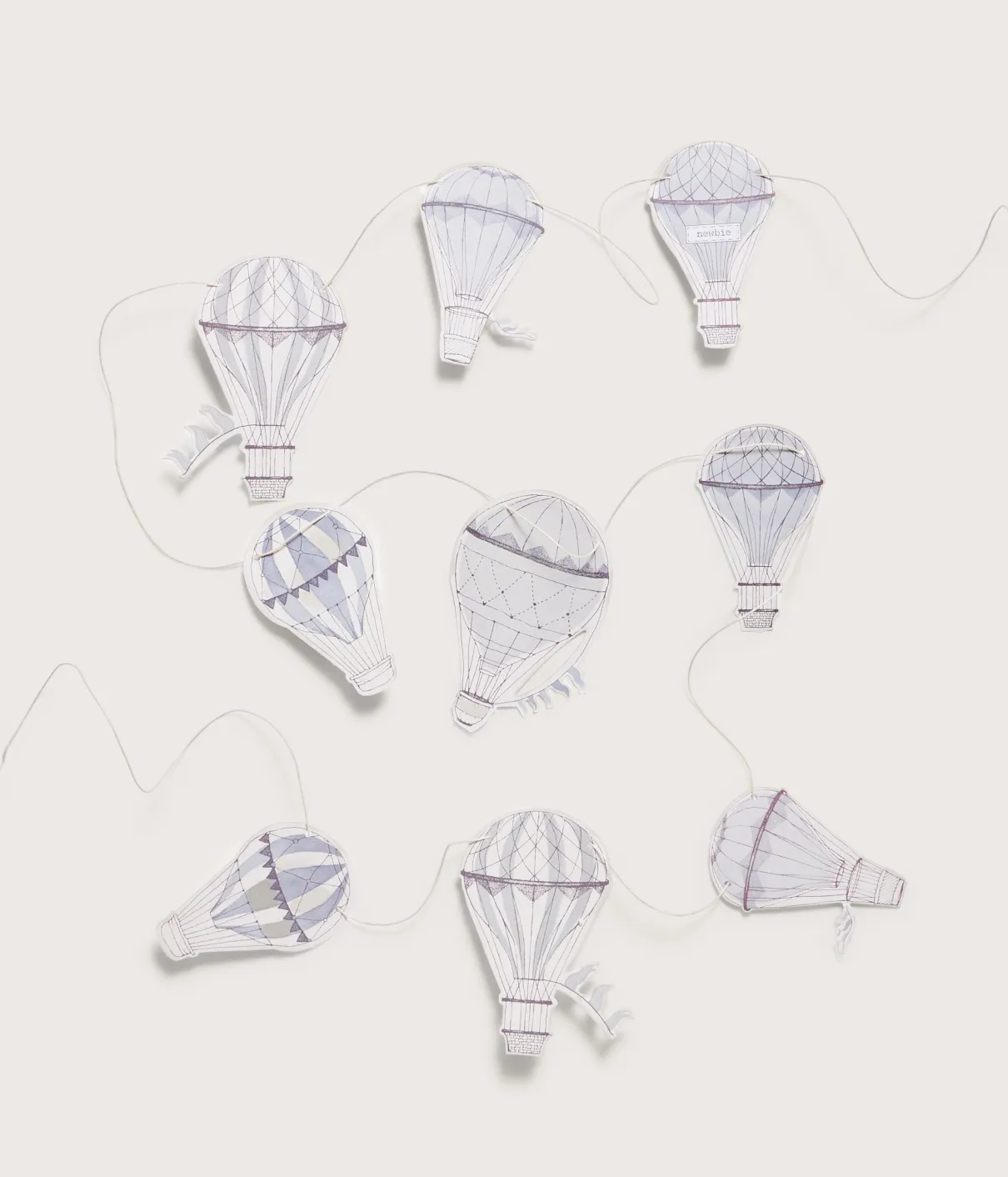 Hot air balloons garland