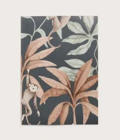 Jungle Friends blue monkey wallpaper sample