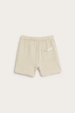 Kids beige muslin shorts