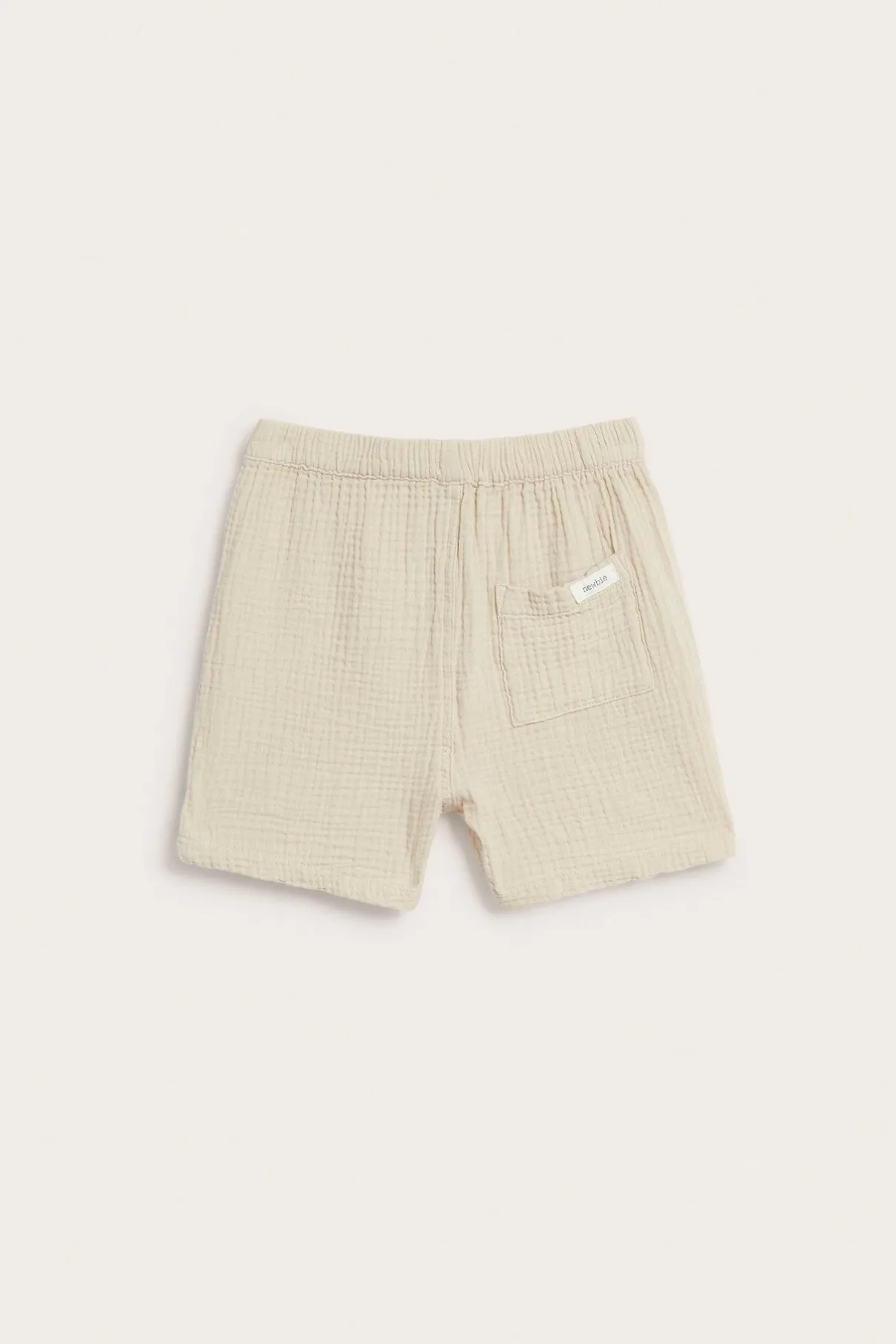 Kids beige muslin shorts