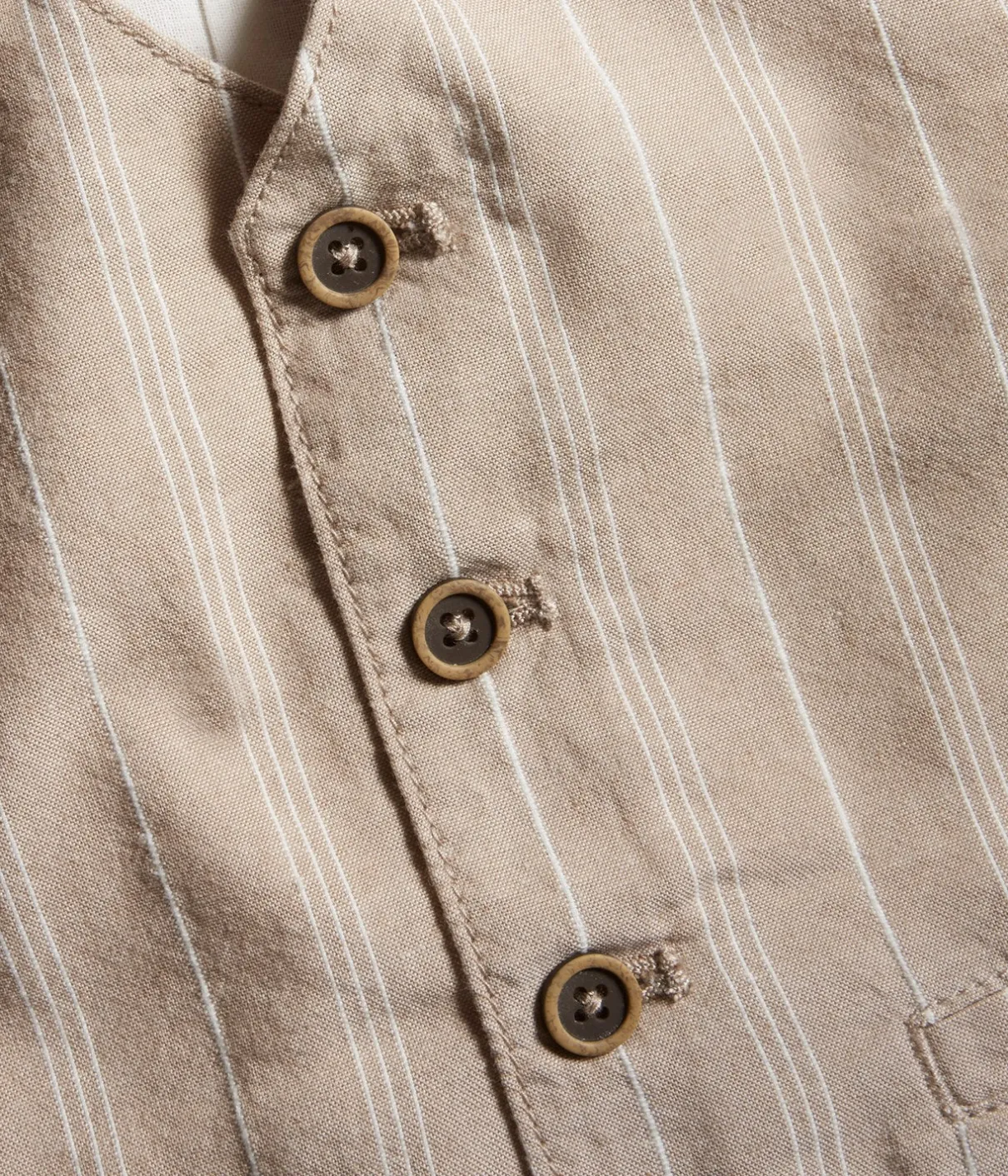 Kids beige striped suit vest