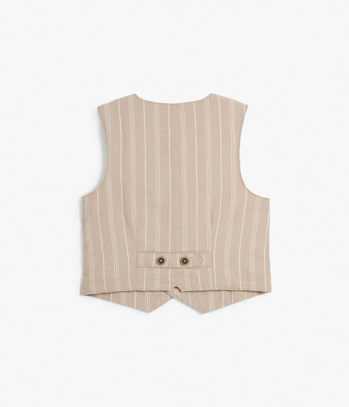 Kids beige striped suit vest