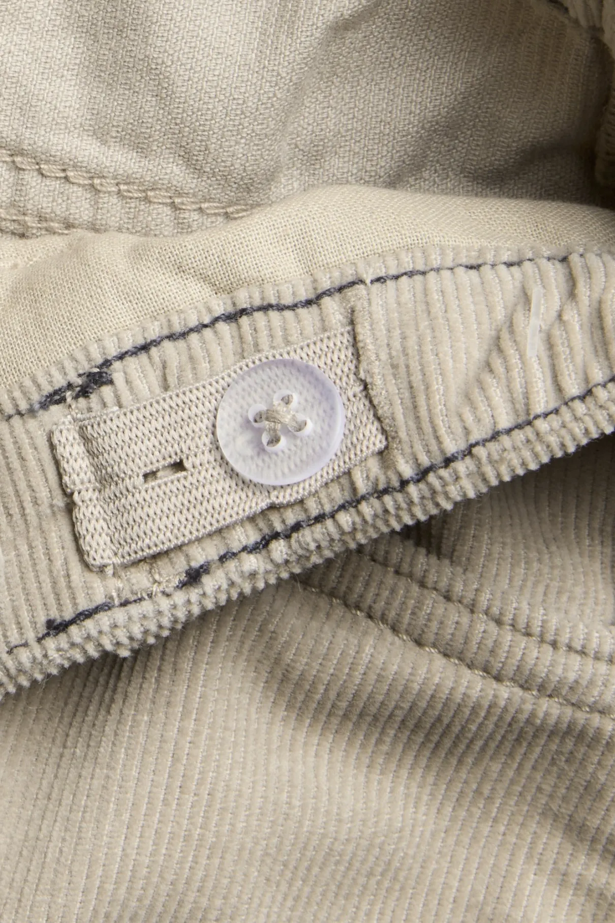 Kids´ beige woven conduroy trousers