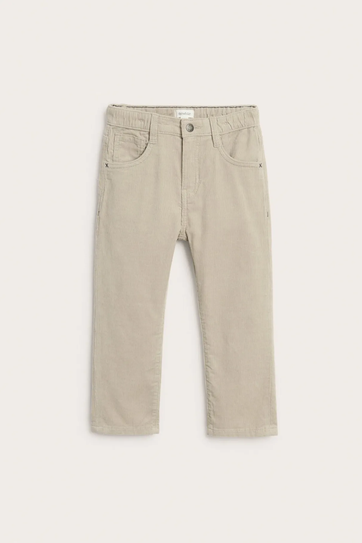 Kids´ beige woven conduroy trousers