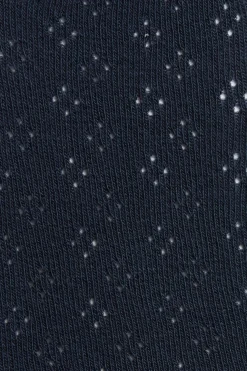 Kids blue eyelet-patterned tights
