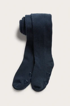 Kids blue eyelet-patterned tights
