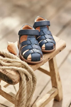 Kids blue leather strap sandal Hällevik
