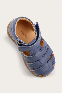 Kids blue leather strap sandal Hällevik