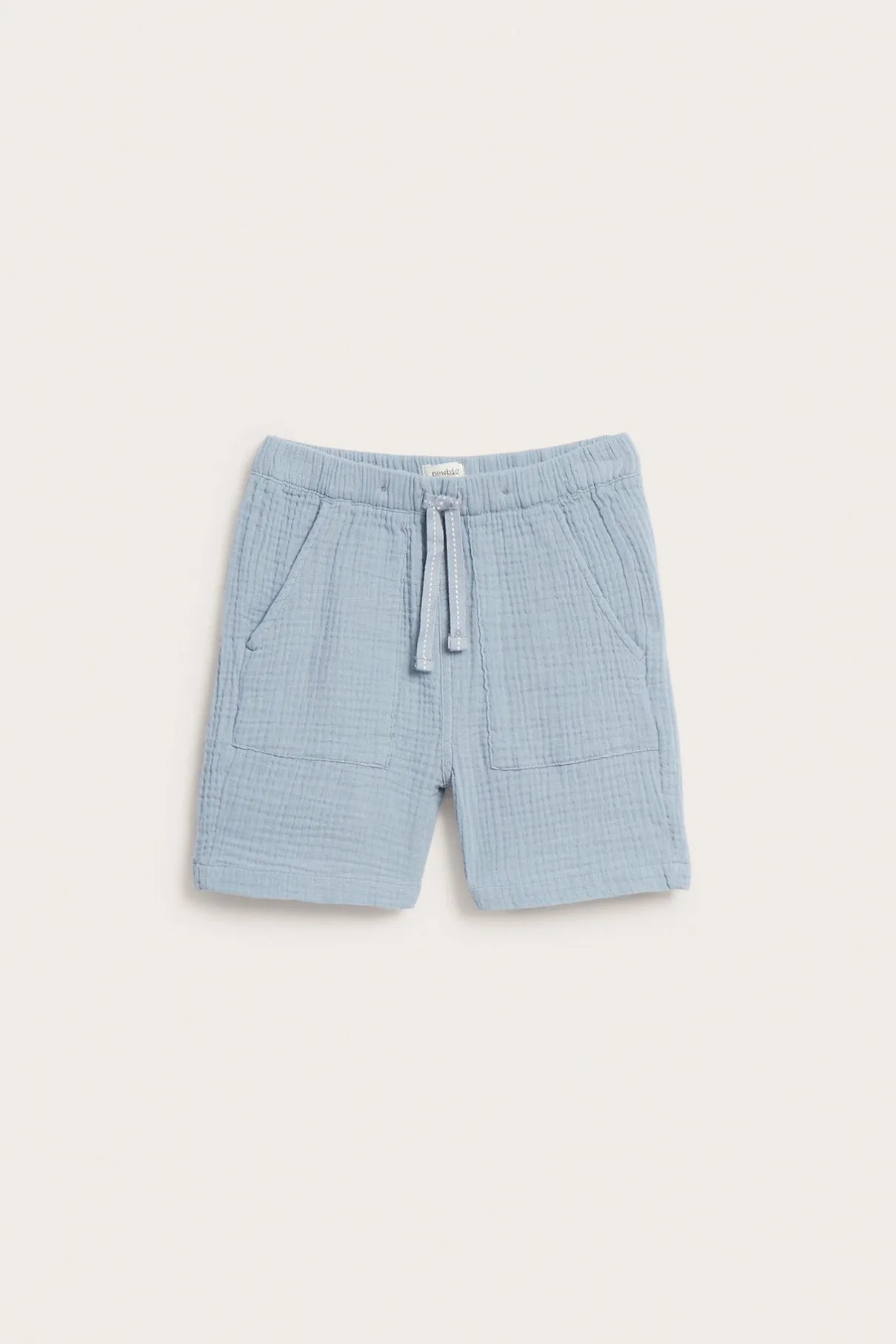 Kids blue muslin shorts