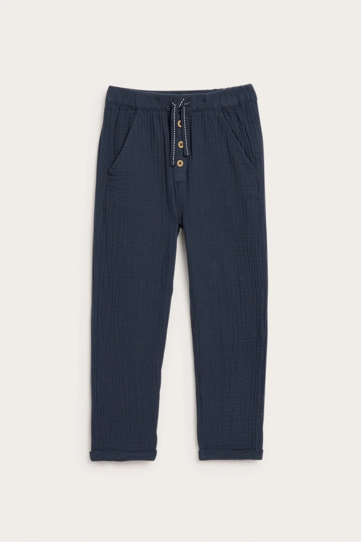 Kids blue muslin trousers