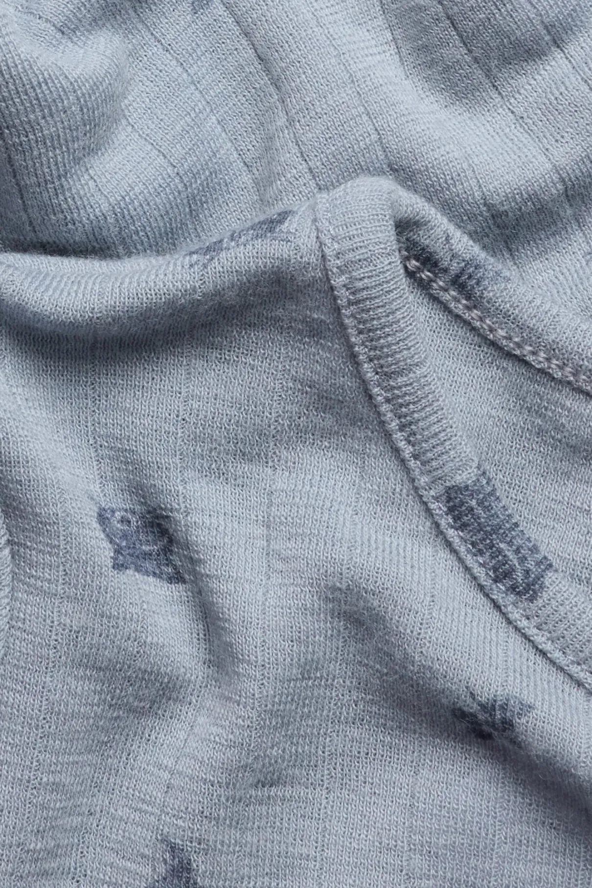 Kids' blue raccoon wool top