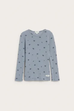 Kids' blue raccoon wool top