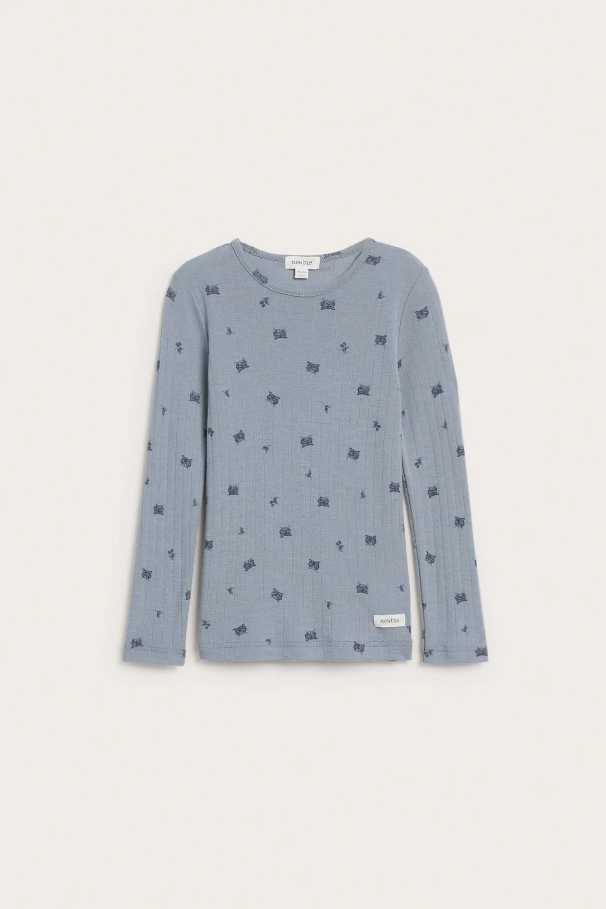 Kids' blue raccoon wool top
