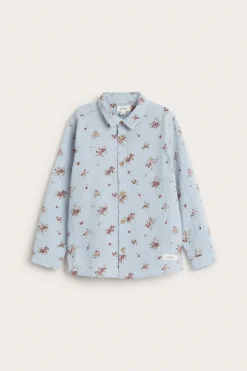 Kids' blue rose shirt