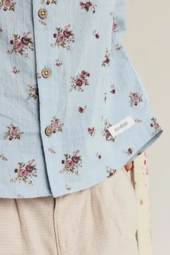 Kids' blue rose shirt