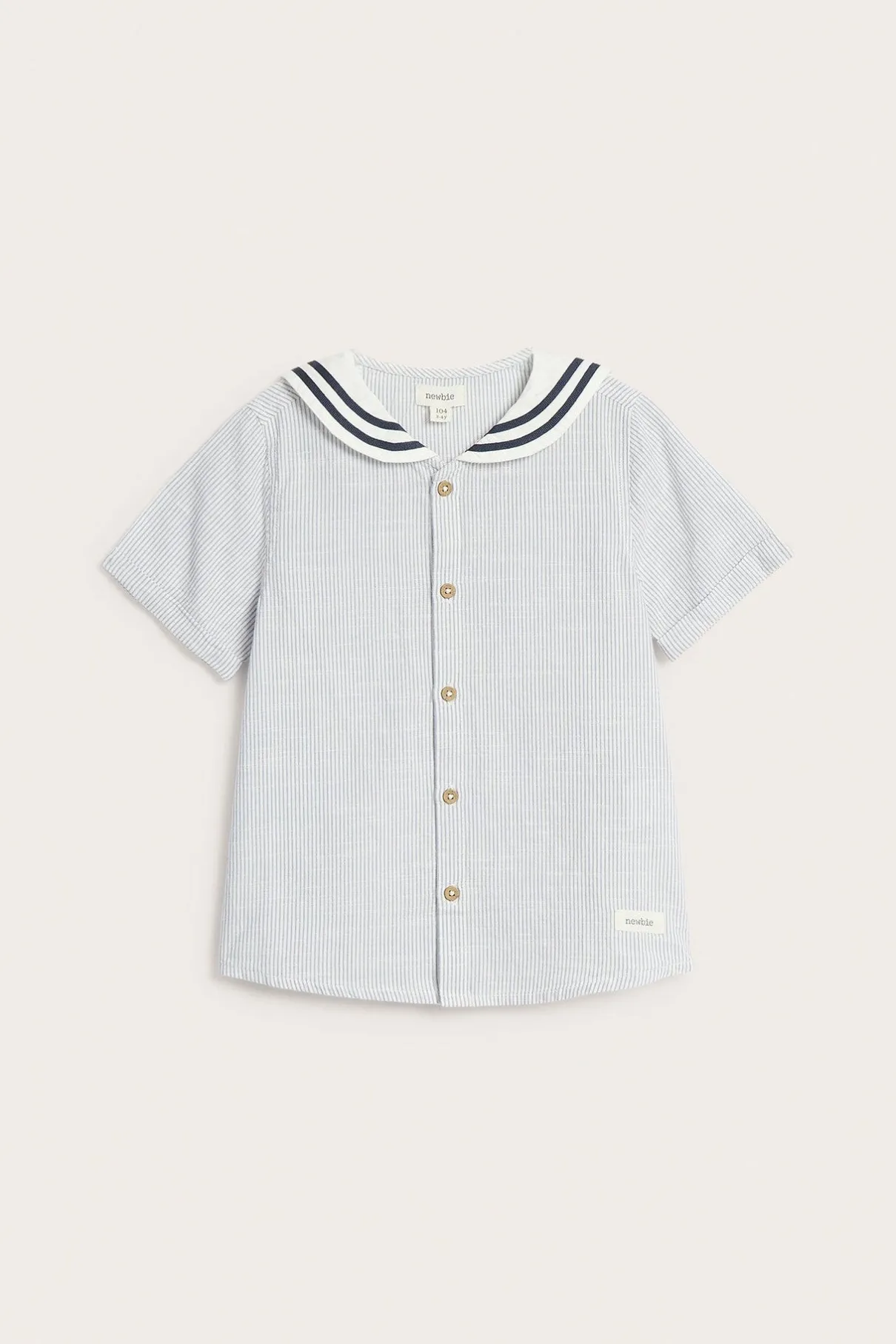 Kids blue shirt with sailor collar