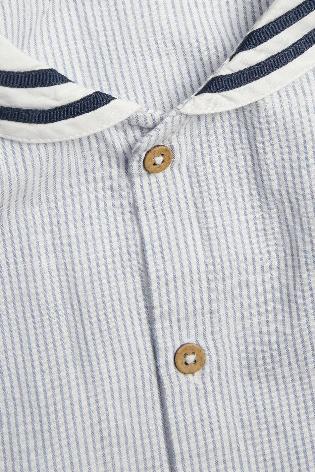 Kids blue shirt with sailor collar