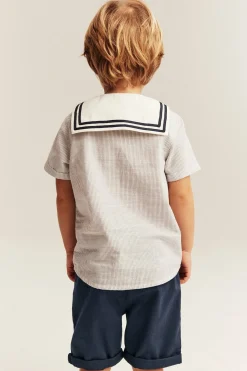 Kids blue shorts with pockets