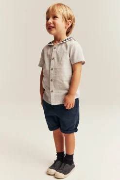 Kids blue shorts with pockets