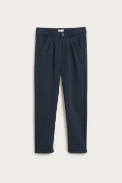 Kids blue trousers with button fastening