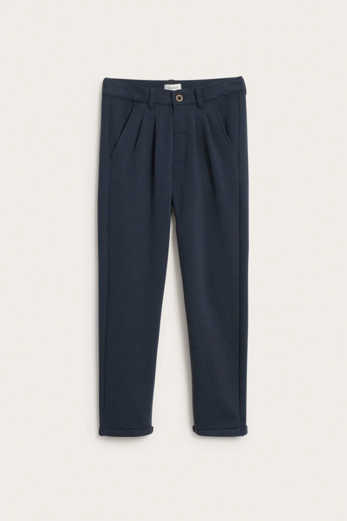 Kids blue trousers with button fastening
