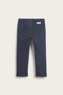 Kids blue woven twill trousers