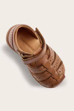 Kids brown leather strap sandal Hällevik