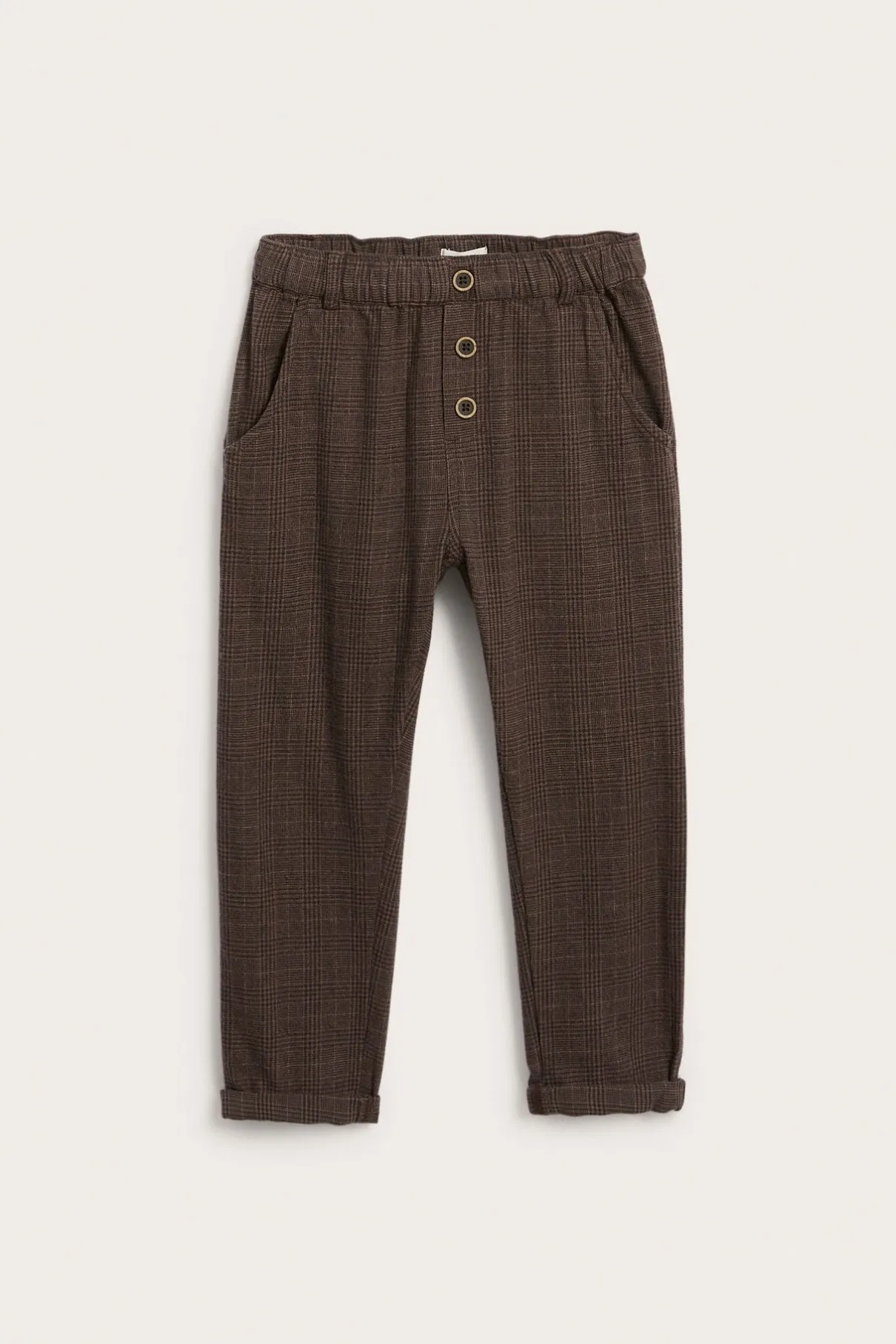 Kids brown twill trousers